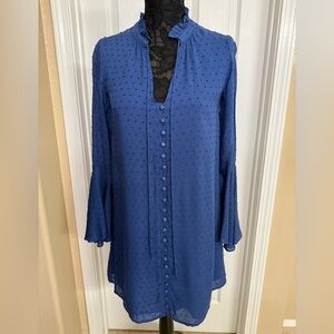 Stylish Blue Long Sleeve Dress